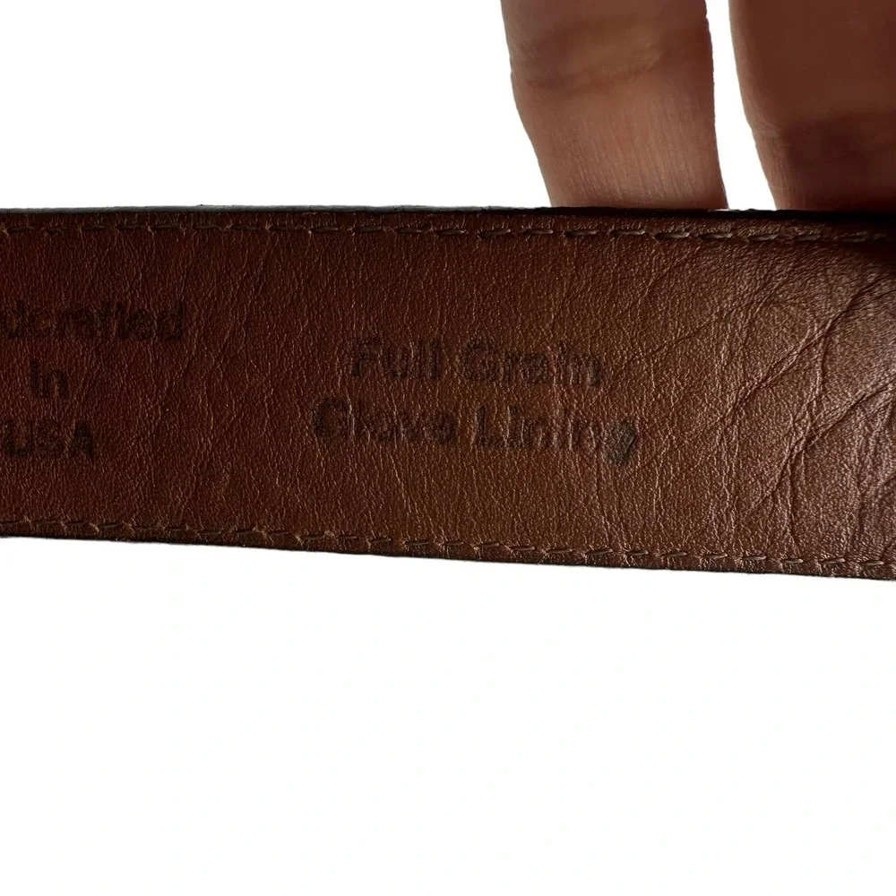 Brighton Belt Men’s 34.5” Brown Leather‎ Crafted in USA
